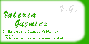 valeria guzmics business card